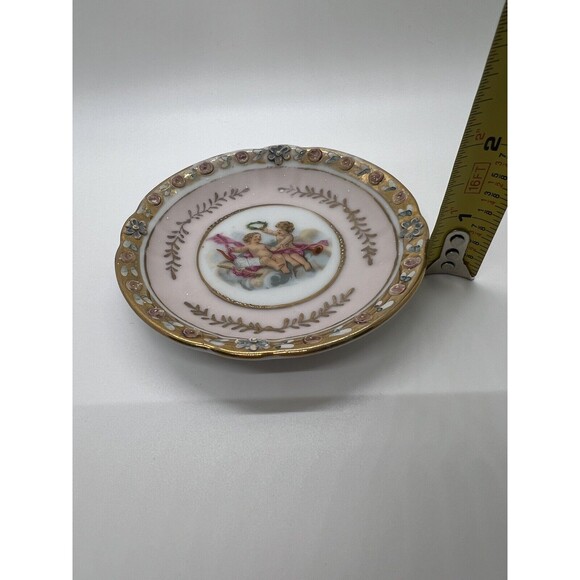 Lenwile-Ardalt Saucer Ring Dish Victorian Floral Saucer For Flat Cup - Picture 12 of 12